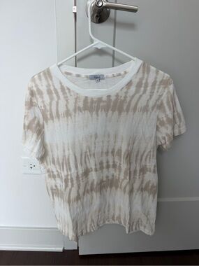 Rails White & Beige Tie-Dye Short Sleeve Tee